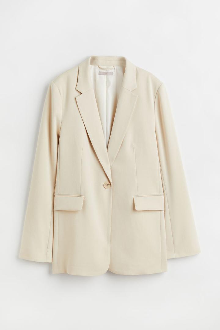 H & M - Single-breasted Jacket - White