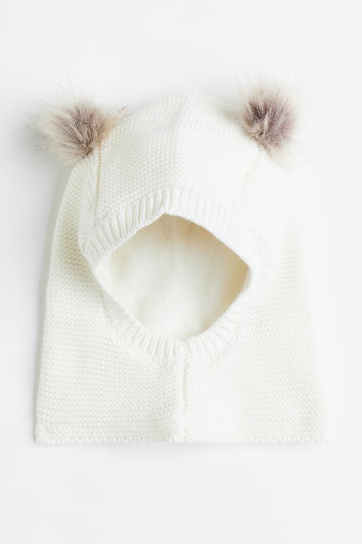 H & M - Fleece-lined Balaclava - White