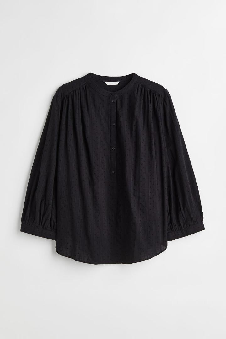 H & M - H & M+ Cotton Blouse - Black