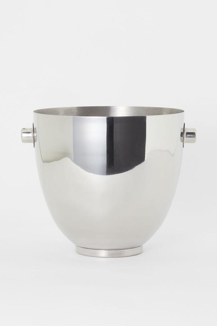 H & M - Metal Wine Bucket - Silver