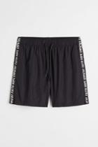 H & M - Side-stripe Swim Shorts - Black