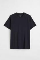 H & M - Regular Fit Seamless Sports Shirt - Black