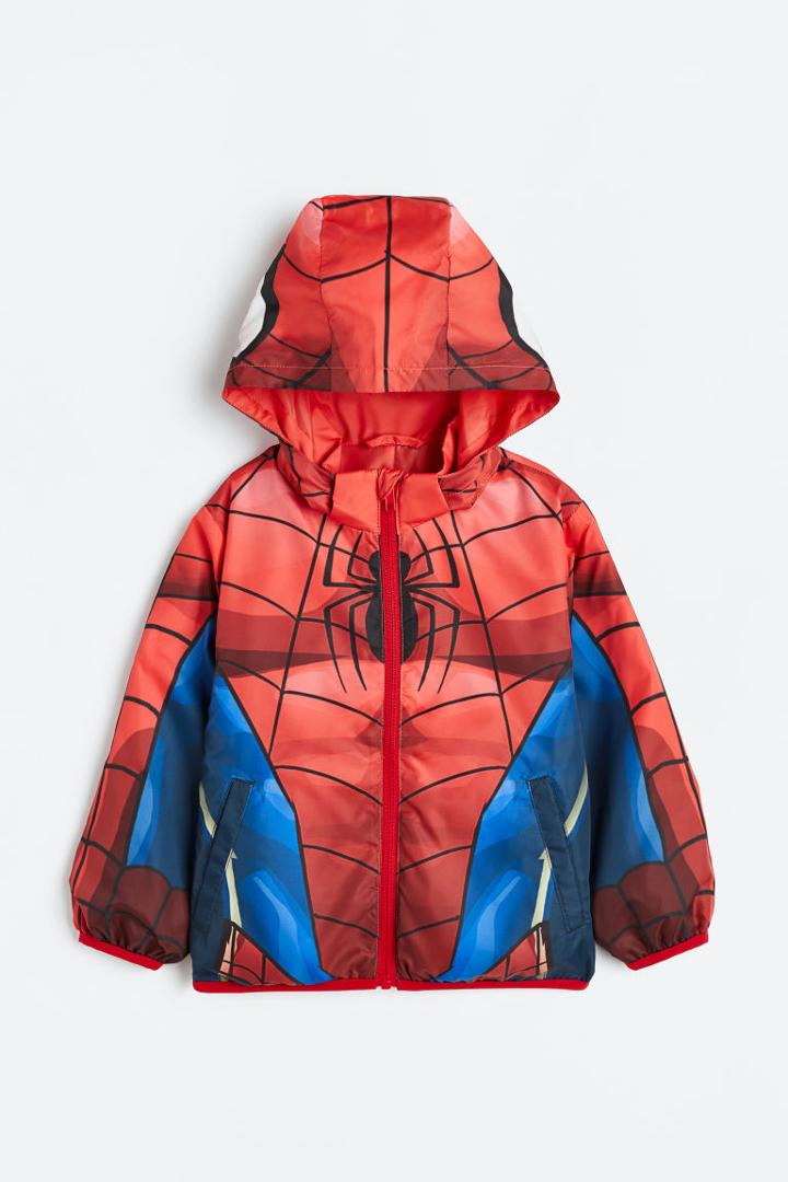 H & M - Print-motif Windbreaker - Red