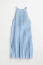 H & M - Pleated Dress - Blue