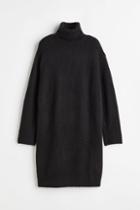 H & M - Knit Turtleneck Dress - Black