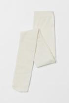 H & M - Glittery Tights - White