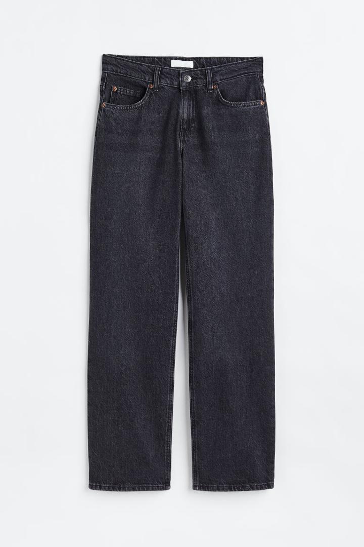H & M - Straight Low Jeans - Gray