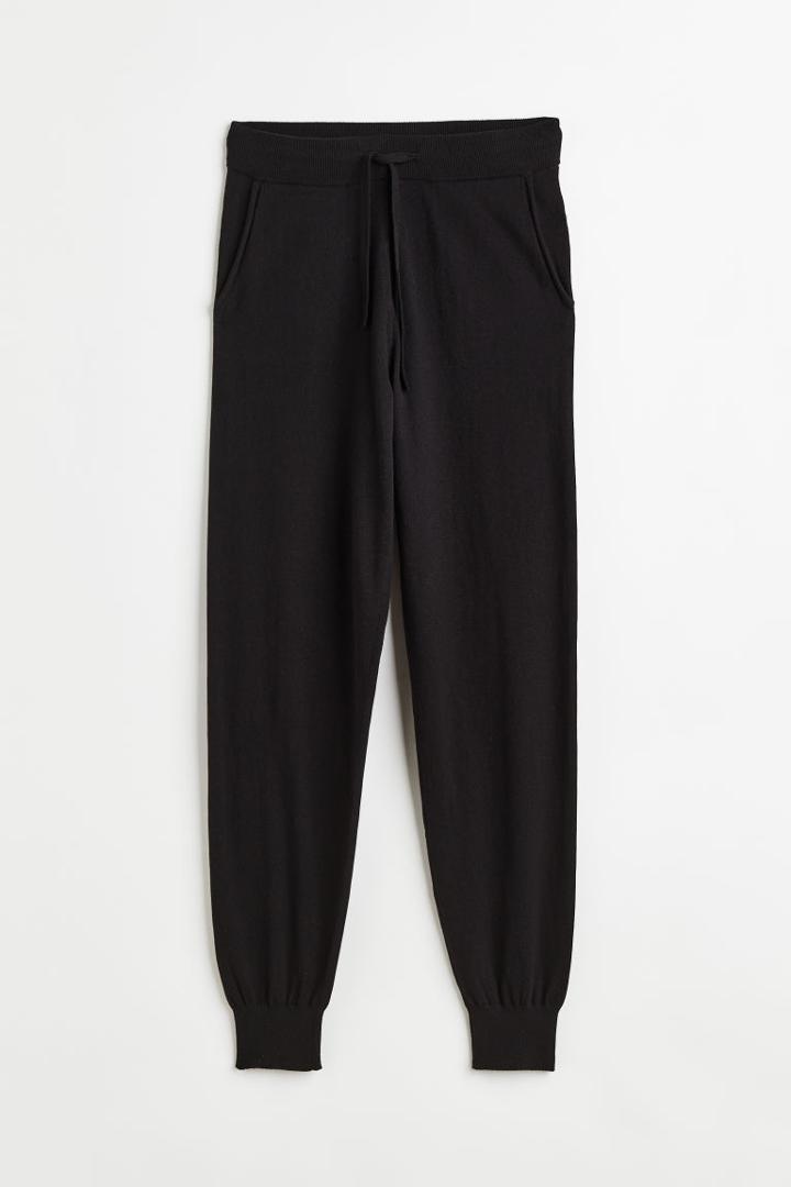 H & M - Cashmere-blend Joggers - Black