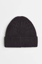 H & M - Knit Cotton Hat - Gray