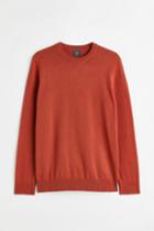 H & M - Slim Fit Fine-knit Cotton Sweater - Orange