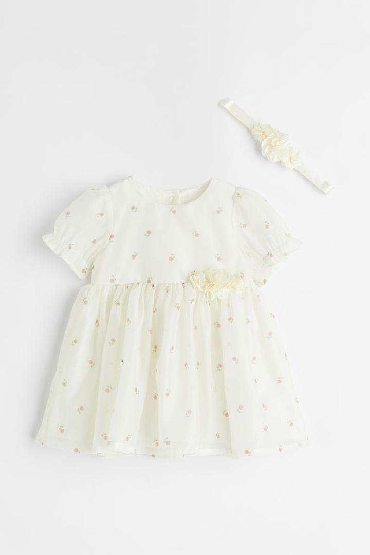 H & M - Dress And Accessory - White