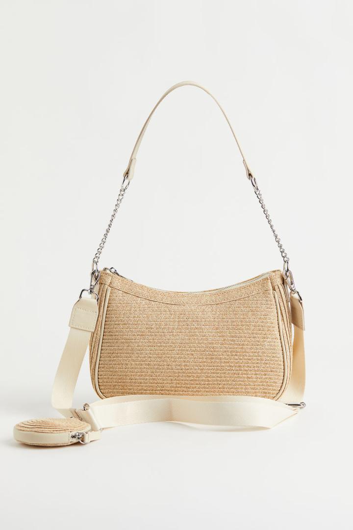 H & M - Shoulder Bag With Pouch - Beige