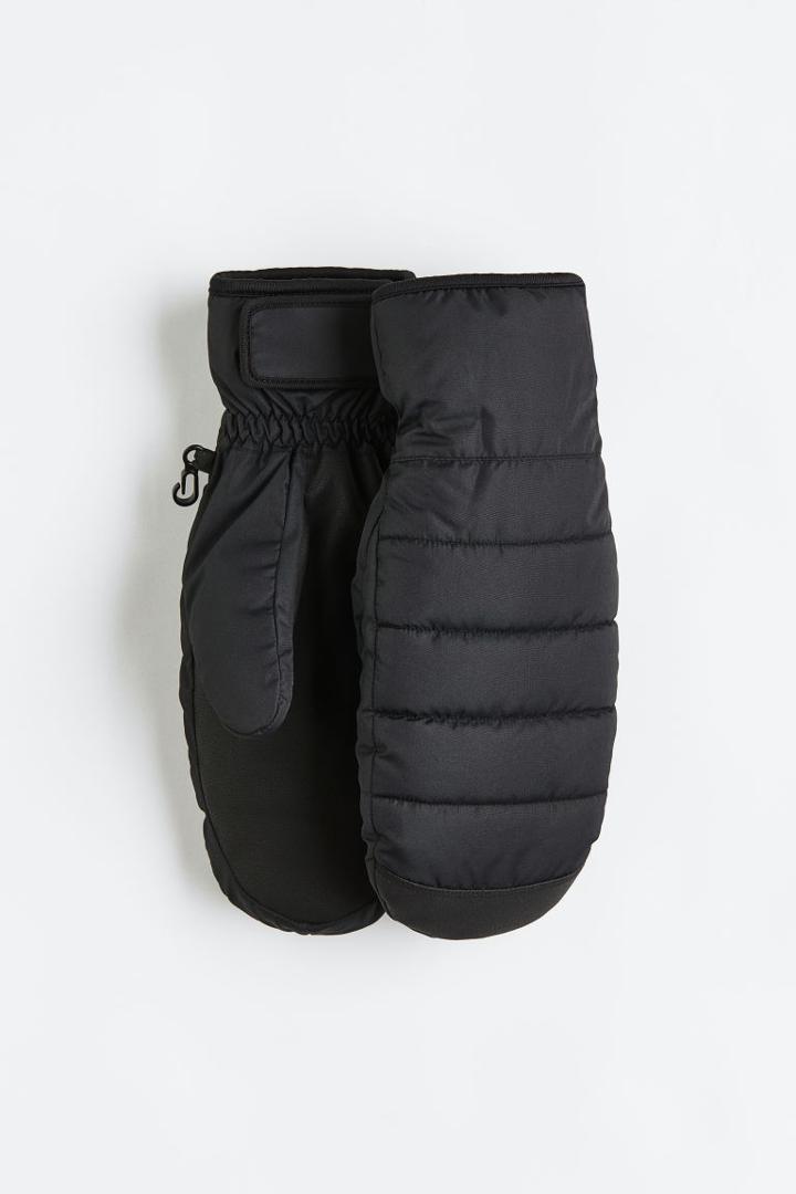 H & M - Thermolite Padded Mittens - Black