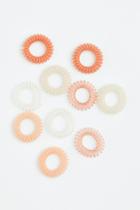 H & M - 10-pack Spiral Hair Elastics - Orange