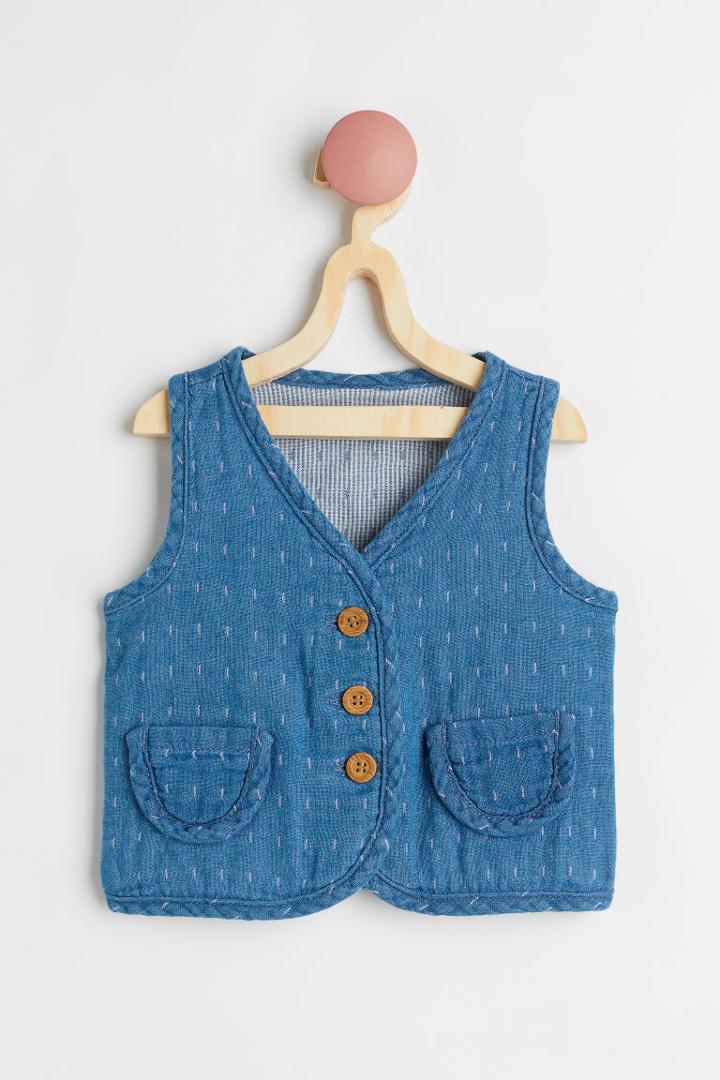 H & M - Denim Vest - Blue