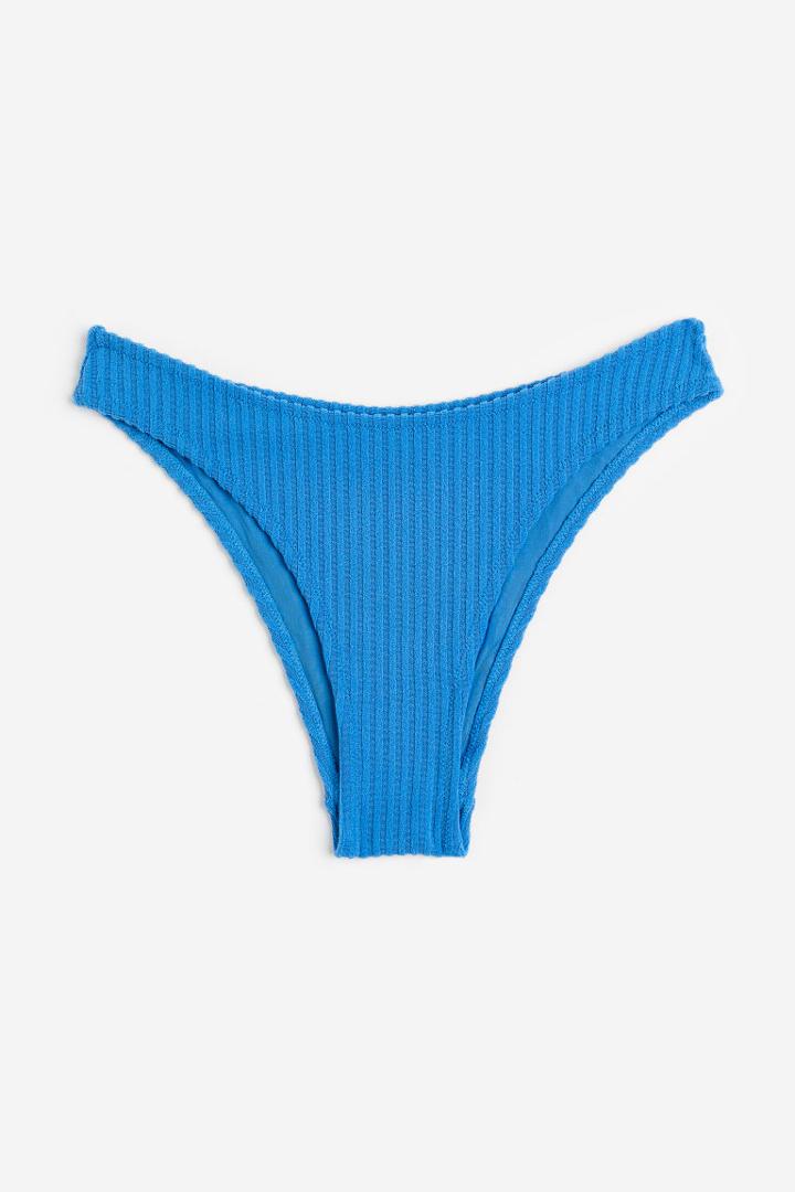 H & M - High Leg Bikini Bottoms - Blue
