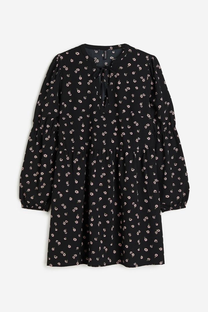 H & M - H & M+ Patterned A-line Dress - Black