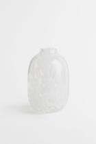 H & M - Patterned Mini Vase - White