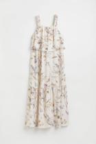 H & M - Mama Flounce-trimmed Nursing Dress - Beige