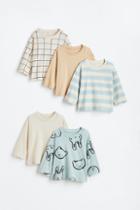 H & M - 5-pack Cotton Jersey Shirts - Turquoise