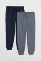 H & M - 2-pack Regular Fit Joggers - Gray