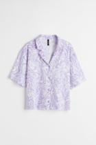 H & M - Boxy Resort Shirt - Purple
