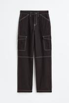 H & M - Twill Cargo Pants - Black