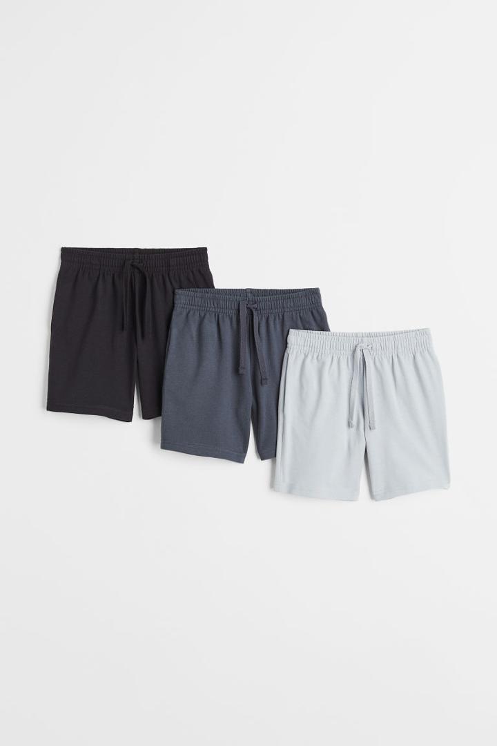 H & M - 3-pack Cotton Jersey Shorts - Gray