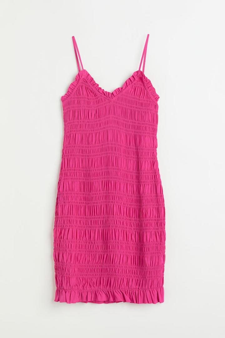 H & M - Smocked Dress - Pink