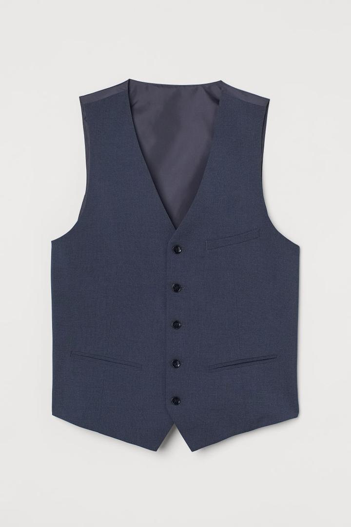 H & M - Slim Fit Suit Vest - Blue