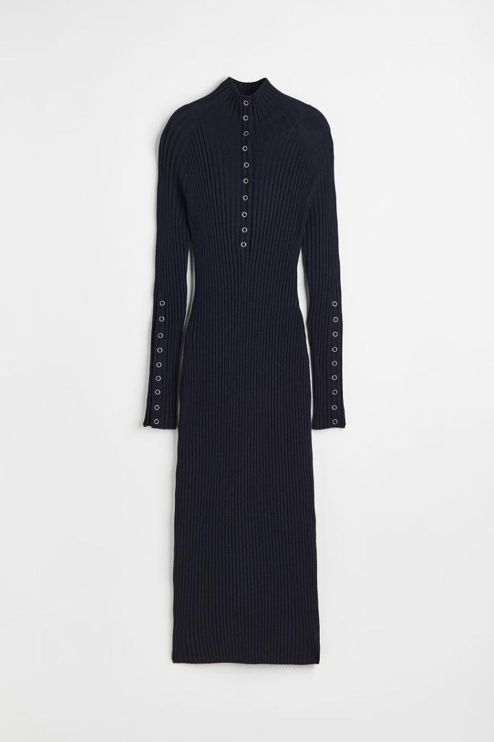 H & M - Merino Wool Dress - Blue
