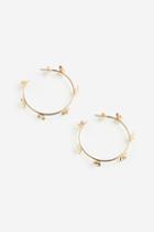 H & M - Butterfly-detail Earrings - Gold