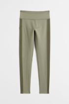 H & M - Pocket-detail Sports Leggings - Green