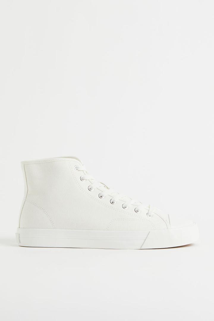 H & M - Canvas High Tops - White
