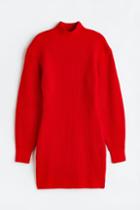H & M - Mock-turtleneck Dress - Red