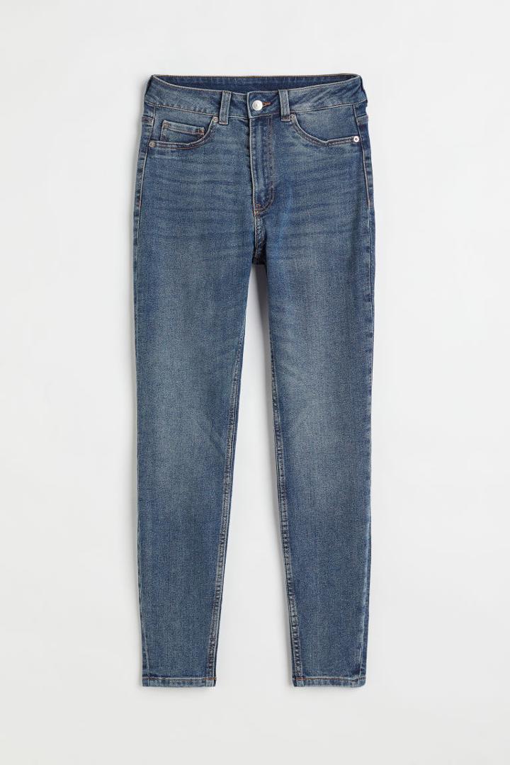 H & M - Skinny High Jeans - Blue