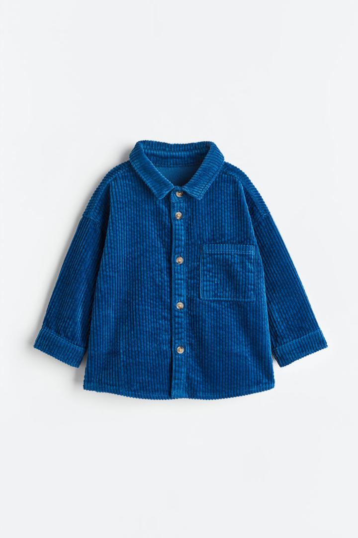 H & M - Corduroy Shirt - Blue