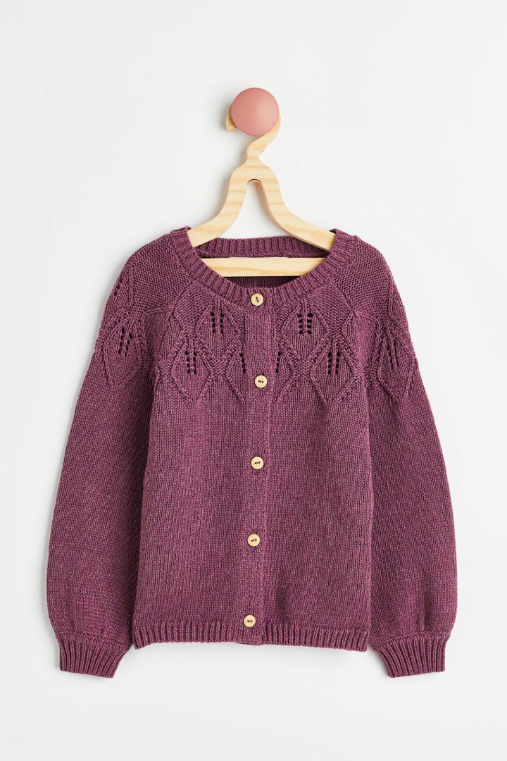 H & M - Textured-knit Cotton Cardigan - White