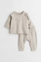 H & M - 2-piece Cotton Set - Brown