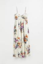 H & M - Long Satin Dress - White