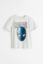 H & M - Flip-sequin T-shirt - Gray