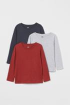 H & M - 3-pack Jersey Shirts - Red