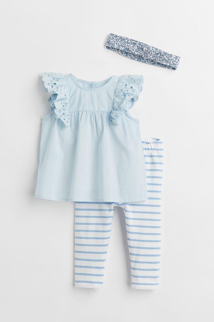 H & M - 3-piece Cotton Set - Blue