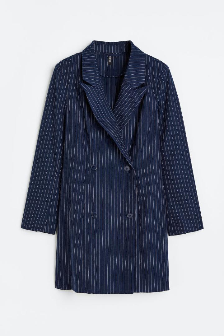 H & M - Double-breasted Jacket Dress - Blue