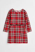 H & M - Belted Jersey Dress - Red