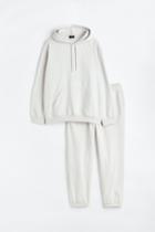 H & M - 2-piece Relaxed Fit Sweatshirt Set - Brown