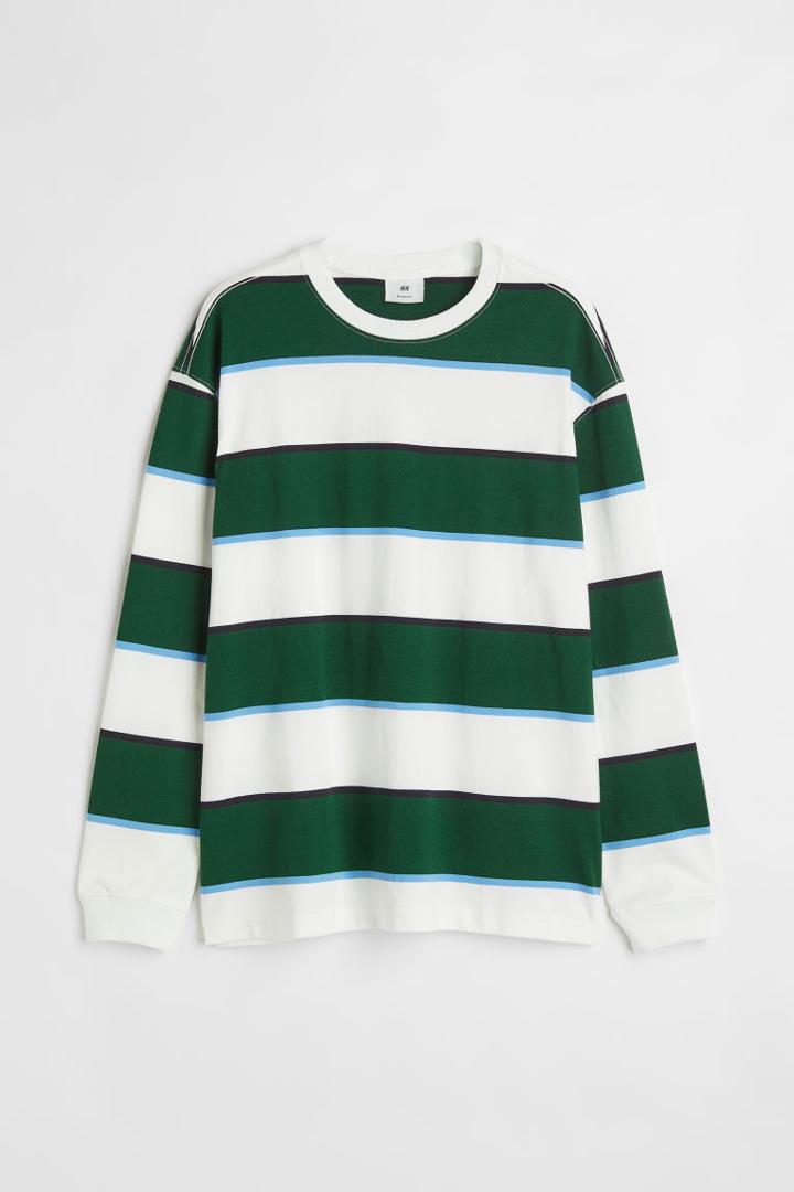 H & M - Relaxed Fit Jersey Shirt - Green