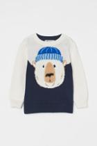 H & M - Christmas-motif Sweater - White