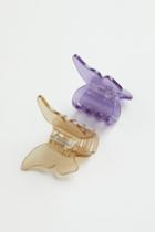 H & M - 2-pack Glittery Hair Claws - Purple
