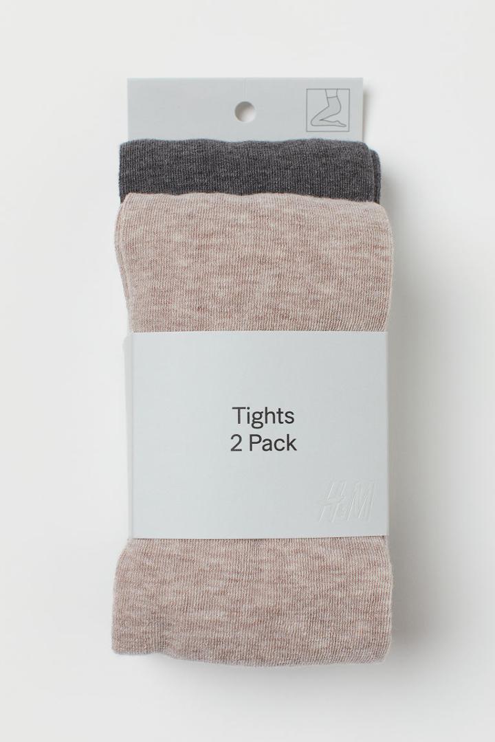 H & M - H & M+ 2-pack Tights - Gray